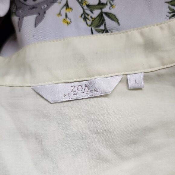 Zoa New York ivory roll tab sleeve top - Picture 4 of 4